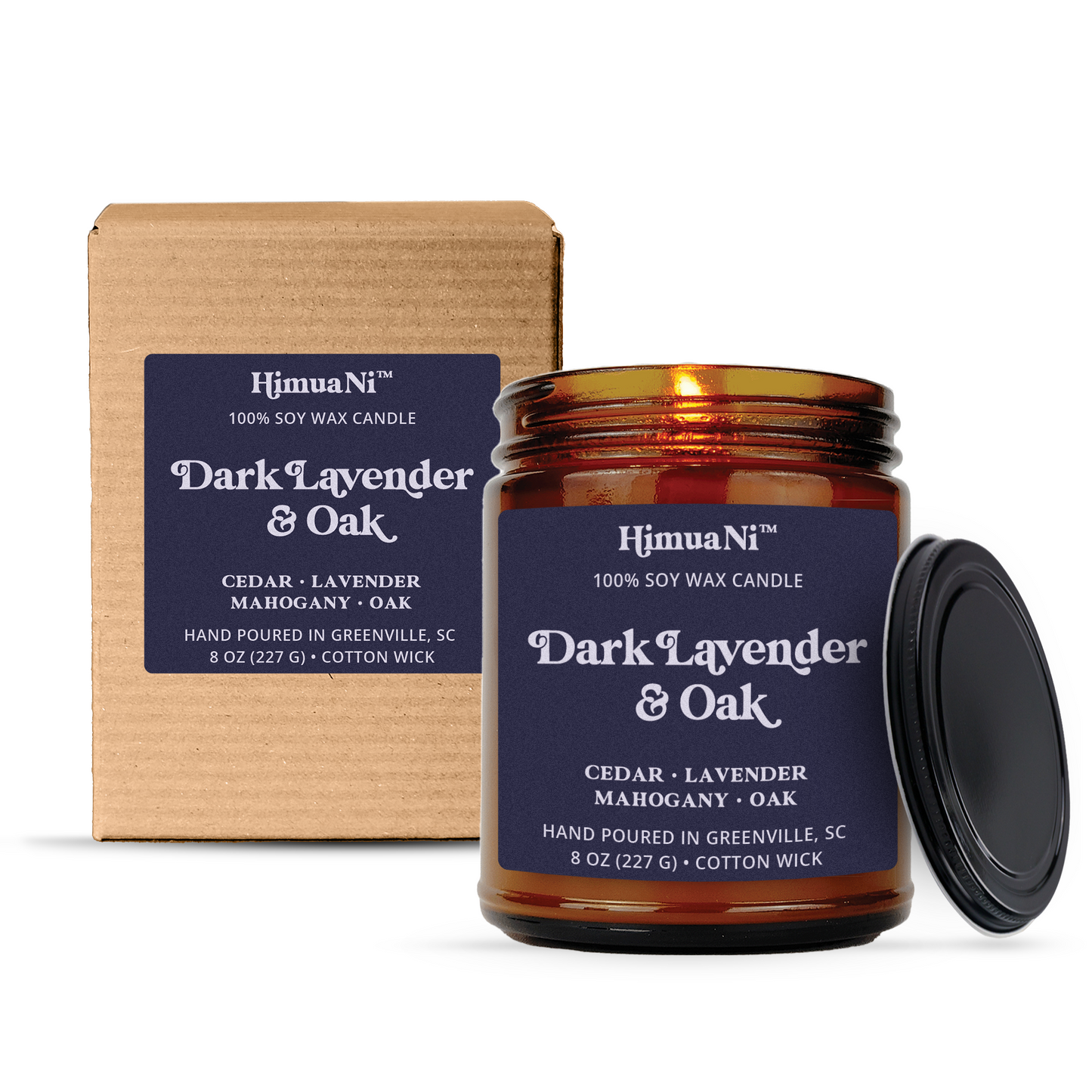 Dark Lavender & Oak | Soy Candle