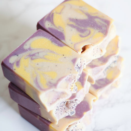 Lavender Lemon Poppy | Exfoliating Goat Milk Soap - Himua Ni